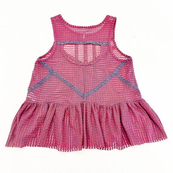 Free People Crotchet Peplum Top Bohemian Style SIze S - Picture 2 of 5